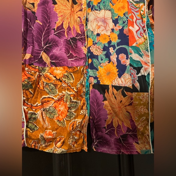 Colorful Patchwork silk blend Shirt - Picture 4 of 6